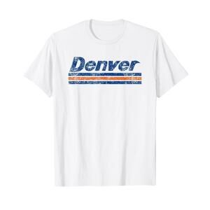 Denver Colorado Retro Weathered Stripe Throwback T Shirt